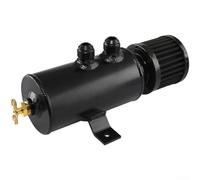 Yuanpgky Separatore di olio per auto, capacità 750 ml, con raccordi AN10 e filtro dell'aria integrato per migliorare il flusso d'aria del motore (nero)