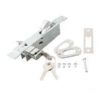 Yuanpgky Serratura a gancio per porta scorrevole in lega di zinco con chiavi, serratura di sicurezza per interni per porte di cucina o balcone, facile da installare, hardware durevole per casa o