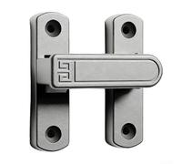 Yuanpgky Serratura regolabile compatibile con armadi, porte e chiavistello scorrevole con caduta da 0-7 mm, struttura in lega di zinco, installazione verticale o orizzontale (grigio)