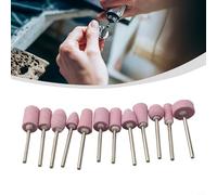 Yuanpgky Set di 12 testine in ceramica per utensili rotanti con gambo da 2,35 mm, mini accessori per fresatura abrasiva, lucidatura per fai da te, metallo, legno, gioielli e cura delle unghie (guscio