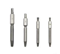 Yuanpgky Set di 4 estrattori per viti a testa rotta, strumento di rimozione dei denti a doppia testa scorrevole per applicazioni di trapano elettrico, realizzato in acciaio di lunga durata (per CR-MO
