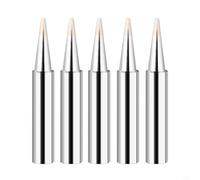 Yuanpgky Set di 5 punte per saldatore in rame 900M-T per strumenti di saldatura, struttura in lega di ferro con gamma 200-480 °C, adatte per saldatura a passo stretto (900M-T-B)