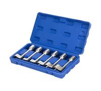 Yuanpgky Set di 6 chiavi a bussola tipo L con iniettori di dimensioni 12/14/16/17/18/19 mm e attacco da 1/2" per manutenzione e scollegamento del tubo del carburante