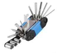 Yuanpgky Set di attrezzi 16 in 1 per la riparazione di biciclette da montagna e da strada, strumento multiuso pieghevole compatto con chiavi esagonali e bussole, per una lunga durata in acciaio al