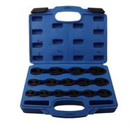 Yuanpgky Set di chiavi metriche da 8-24 mm per cricchetti da 3/8" e 1/2", 15 pezzi con custodia