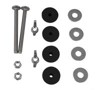 Yuanpgky Set di fissaggio per serbatoio WC a ciotola, bulloni di accoppiamento in acciaio inox M6 con rondelle in gomma, dadi di bloccaggio inferiori, guarnizione a tenuta stagna, connettore WC Pan