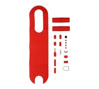 Yuanpgky Set di pedane e impugnature per manubrio di scooter elettrico con design in gomma antiscivolo per Xiaomi, blu/rosso/giallo (rosso)