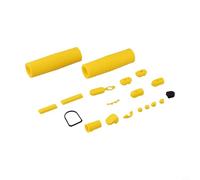 Yuanpgky Set di pedane e impugnature per manubrio di scooter elettrico con design in gomma antiscivolo per Xiaomi, blu/rosso/giallo (giallo)