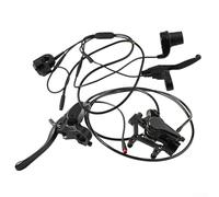 Yuanpgky Set freno a disco idraulico elettrico con acceleratore e interruttore, 2 pistoncini a doppio lato, bloccaggio sincrono, compatibile con eBike, pieghevole, per bici, scooter,