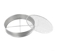 Yuanpgky Setaccio per compost in acciaio inox con 5 maglie di dimensioni 3 mm, 6 mm, 9 mm, 10 mm, 12 mm, per setacciare il terreno del giardino, setaccio rotondo per bonsai da 30 cm, per terra, pietre
