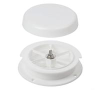 Yuanpgky Sfiato idraulico a fungo per tetto camper, con tappo di protezione per la copertura dell'acqua, per rimorchi Keystone, camper, cappa di scarico in plastica bianca