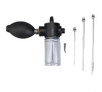 Yuanpgky Spolverino per bulbi da 150 ml per controllo di mosche e termiti con 3 ugelli in acciaio inox, strumento per la gestione dei parassiti da giardino, per uso domestico, agricolo e forestale