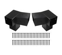 Yuanpgky Staffa di montaggio a parete per pergola esterna, kit hardware in acciaio 4x4, supporto per pali inclinati, design per tetto inclinato per installazione di verande da giardino (sinistra 15°+