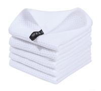 Yuanpgky Strofinacci da cucina in cotone naturale, 30 x 30 cm, altamente assorbenti, leggeri, per uso domestico e cucina, morbidi sulle superfici (bianco)