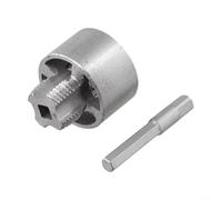 Yuanpgky Strumento per aprire filetti per tubi dell'acqua PPR per tubi da 2" e 3/4" - Punta filettata interna/esterna in acciaio al carbonio per tubi in plastica e metallo - Idraulico (/2")