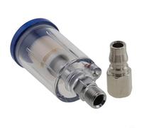 Yuanpgky Strumento pneumatico regolatore filtro aria filtro aria in linea trappola per olio - per aerografo W/1/4 filettatura - separatore di umidità ciotola | per applicazioni spray pittura (B)