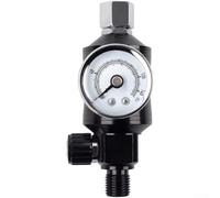 Yuanpgky Strumento spray Regolatore di pressione dell'aria separatore filtro acqua olio con connettore filettato da 1/4" e valvola di scarico per sistemi ad aria compressa fino a 140 psi (nero)