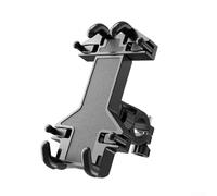 Yuanpgky Supporto per telefono da moto a 360 gradi con ammortizzatore e blocco automatico, per staffa di montaggio per bici compatibile con manubri da 17-30 mm, nero (maniglia)