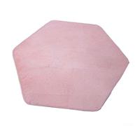 Yuanpgky Tappetino per tenda esagonale, per bambini e giochi a tema principesse, morbido tappeto in peluche con dimensioni 140 x 120 cm, per cameretta e soggiorno (rosa)