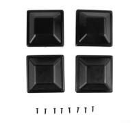 Yuanpgky Tappo per recinzione in plastica da 10 x 10 cm, per protezione esterna in legno, materiale PP resistente alle intemperie con viti per una facile installazione, nero, dimensioni 10 cm (4 pezzi