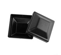Yuanpgky Tappo per recinzione in plastica da 10 x 10 cm, per protezione esterna in legno, materiale PP resistente alle intemperie con viti per una facile installazione, nero, 10 cm (1 pezzo)