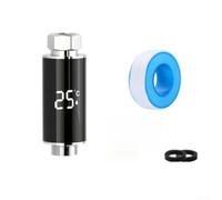 Yuanpgky Termostato doccia con display a LED con misurazione della temperatura in tempo reale 0 °C ~ 99 °C, generazione di energia idroelettrica, nessuna batteria necessaria, per (B)