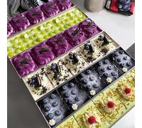 Yuanpgky Tiramisù in acciaio inox da 40 x 10 cm con coperchio rimovibile per la cottura, teglia rettangolare per dolci e pasticcini (40 x 10 x 6 cm) (rimovibile)