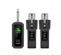 Yuanpgky Trasmettitore e ricevitore XLR wireless da 2,4 GHz con batteria ricaricabile, gamma dinamica 110 dB e distanza di trasmissione adatta per piccoli e grandi luoghi (uno di traino)