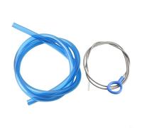Yuanpgky Tubo di ricambio ad alto flusso con spazzola per la pulizia per serbatoi di idratazione, compatibile con tutte le principali marche, lunghezza 98 cm, PVC + acciaio inossidabile (blu)