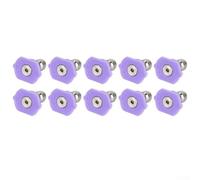 Yuanpgky Ugello di scarico dell'acqua a 4 vie con connettore rapido da 1/4" per idropulitrice, ugello nebulizzatore a bassa pressione in acciaio inox e plastica, set da 10 pezzi