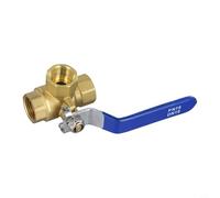 Yuanpgky Valvola a sfera in ottone di grado industriale Design a 3 vie Configurazione porta L/T Valutazione del collegamento filettato interno per sistemi di controllo del gas di olio dell'acqua (tipo