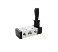 Yuanpgky Valvola di controllo pneumatica a leva manuale per flusso di aria, acqua, fango, corpo in lega di alluminio con elevata durezza e dissipazione del calore, valvola di ripristino manuale 4H