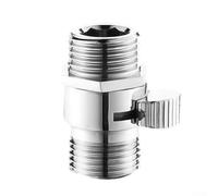 Yuanpgky Valvola doccia a commutazione rapida, confezione da 2, valvola di controllo del flusso d'acqua in ottone per docce palmari, compatibile con filettatura interna ed esterna, connessione
