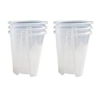 Yuanpgky Vasi per orchidee in plastica trasparente con fori, vaso da fiori trasparente per piante grasse e piante, design drenante ispessito, traspirante per la crescita delle radici, 4 dimensioni (16