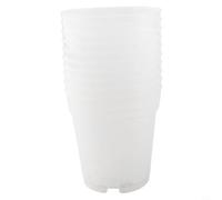 Yuanpgky Vasi trasparenti per piante con fori di drenaggio, confezione da 10 vasi in plastica trasparente in 4 misure (17 cm, 13,2 cm, 10,2 cm, 7,6 cm) per orchidee e piante grasse (13,2 cm)