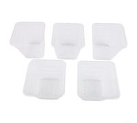 Yuanpgky Vaso quadrato per orchidee per osservazione della crescita delle radici, vaso da fiori in plastica traspirante e permeabile alla luce, 15 cm, bianco, compatibile con vari terreni di