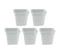 Yuanpgky Vaso quadrato per orchidee per osservazione della crescita delle radici, vaso da fiori in plastica traspirante e permeabile alla luce, 15 cm, bianco, compatibile con vari terreni di