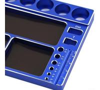 Yuanpgky Vassoio portaoggetti con bilancia integrata per gli appassionati di modellini di auto e navi, organizer per componenti di lunga durata con scomparti per viti e piccole parti, blu