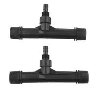 Yuanpgky Venturi iniettore fertilizzante per sistemi di irrigazione, attrezzature da giardino agricolo con costruzione in plastica resistente, 2 pezzi