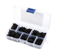 Yuanpgky Viti autofilettanti da 3 mm in acciaio al carbonio a testa piatta, kit assortito per foratura del legno, 500 pezzi con diverse dimensioni (da 3 x 6 mm a 3 x 20 mm), per mobili fai da te