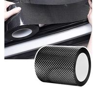 YUANQI Protezione per Soglia Portiera Auto, Strisce di Finitura per Soglia Portiera Auto,Pellicola Protettiva AntiGraffio in Fibra di Carbonio per Jeep Compass 2 (II) MP I 2016-2024,Black-5CM*5M