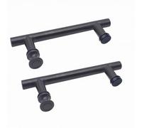 YUANQIAN Coppia di maniglie per porta doccia, in ABS cromato, distanza tra i fori di 145 mm (Model-B)