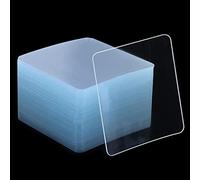 YUANQIAN Cuscinetti biadesivi per il montaggio, cuscinetti adesivi quadrati, nastro adesivo rimovibile, resistente, lavabile, trasparente, 60 mm (50)