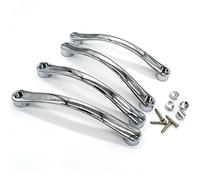 YUANQIAN Maniglie di ricambio per porta doccia, cromate, curve, coppia