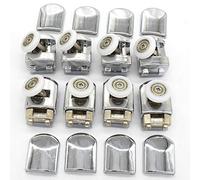 YUANQIAN Set di 8 cuscinetti per box doccia, 25 mm di diametro, pezzi di ricambio per bagno, per parte superiore e inferiore del box doccia