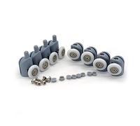 YUANQIAN Set di rulli per porta doccia, grigio, 8 ruote singole, diametro 20 mm, pezzi di ricambio