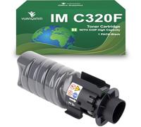 YUANQIMM 842656 842657 842642 842643 Cartuccia toner ad alte prestazioni compatibile con Ricoh Toner Nero IM C320F 16000 pagine MC320FW PC375 stampante 1 nero