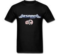 YUANROU Creative Men's The Binding of Isaac Rebirth Assemble Atmosphere Base Basic Beautiful T-Shirt Black XL
