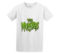 YUANROU Munsters Logo Clip Art Comfortable Atmosphere College Style Concise Slim T-Shirt White L