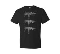 YUANROU Uzi Submachine Club Shooting Range T Shirt BlackM